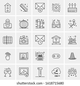 25 Universal Icons Vector illustration