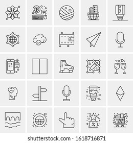 25 Universal Icons Vector illustration