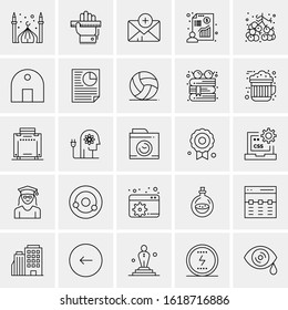 25 Universal Icons Vector illustration