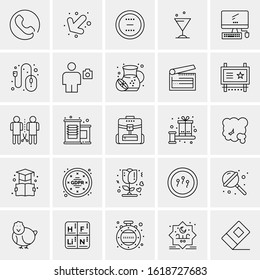 25 Universal Icons Vector illustration