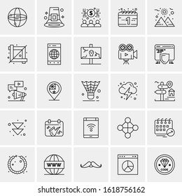 25 Universal Icons Vector illustration