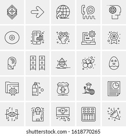 25 Universal Icons Vector illustration