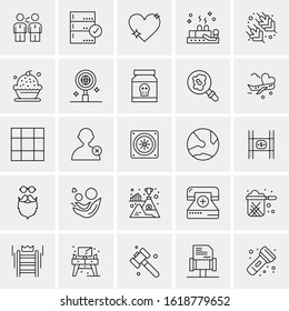 25 Universal Icons Vector illustration