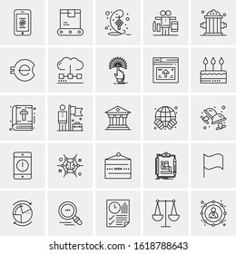 25 Universal Icons Vector illustration