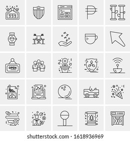 25 Universal Icons Vector illustration