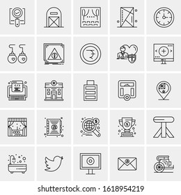 25 Universal Icons Vector illustration