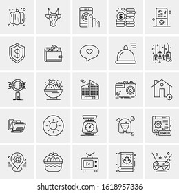 25 Universal Icons Vector illustration