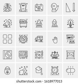 25 Universal Icons Vector illustration