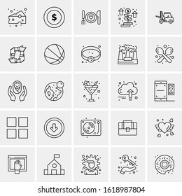 25 Universal Icons Vector illustration