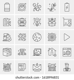 25 Universal Icons Vector illustration