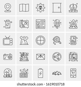 25 Universal Icons Vector illustration