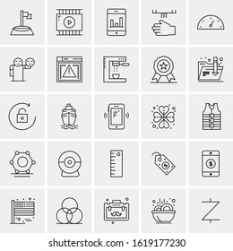 25 Universal Icons Vector illustration