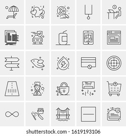 25 Universal Icons Vector illustration