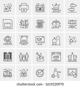 25 Universal Icons Vector illustration