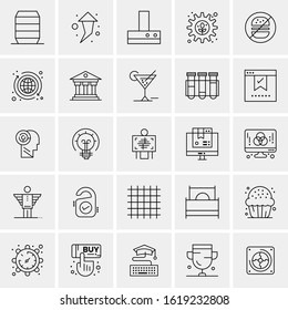 25 Universal Icons Vector illustration