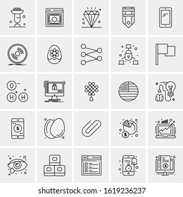 25 Universal Icons Vector illustration