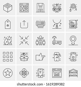 25 Universal Icons Vector illustration