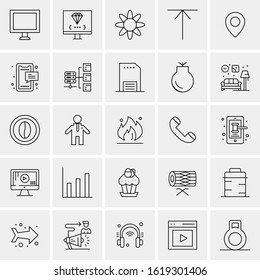 25 Universal Icons Vector illustration