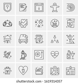 25 Universal Icons Vector illustration