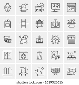 25 Universal Icons Vector illustration