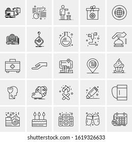 25 Universal Icons Vector illustration