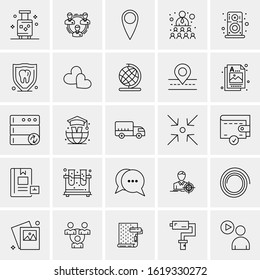25 Universal Icons Vector illustration