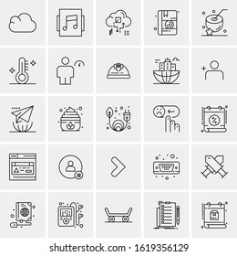 25 Universal Icons Vector illustration