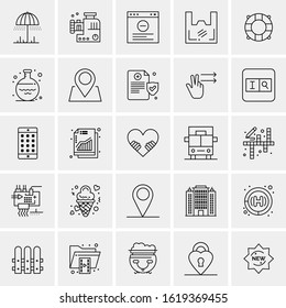 25 Universal Icons Vector illustration