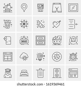 25 Universal Icons Vector illustration