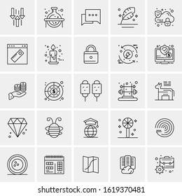 25 Universal Icons Vector illustration