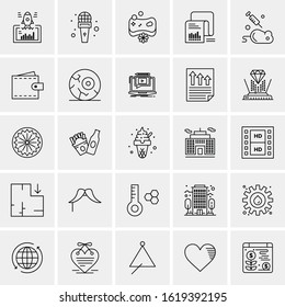 25 Universal Icons Vector illustration