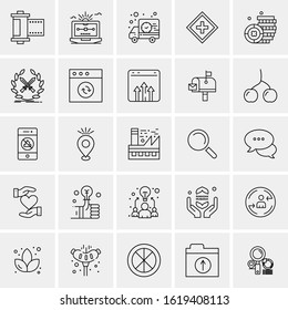 25 Universal Icons Vector illustration