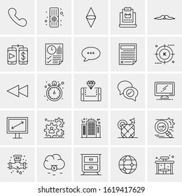 25 Universal Icons Vector illustration