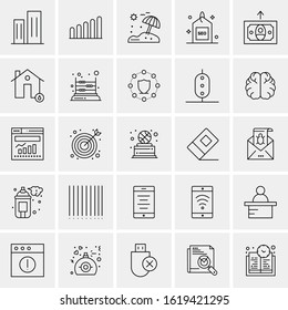 25 Universal Icons Vector illustration