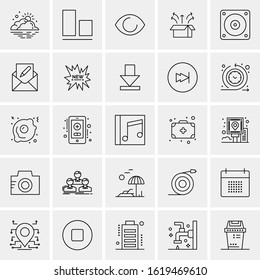 25 Universal Icons Vector illustration