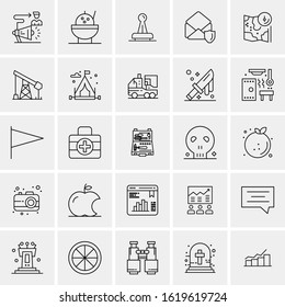 25 Universal Icons Vector illustration