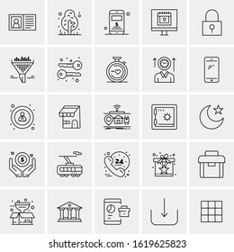 25 Universal Icons Vector illustration