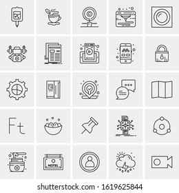 25 Universal Icons Vector illustration