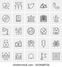 25 Universal Icons Vector illustration