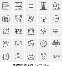 25 Universal Icons Vector illustration
