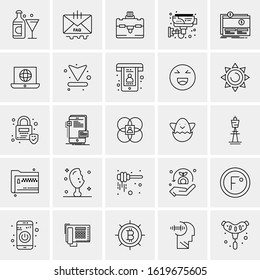25 Universal Icons Vector illustration
