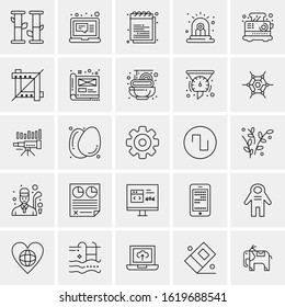 25 Universal Icons Vector illustration