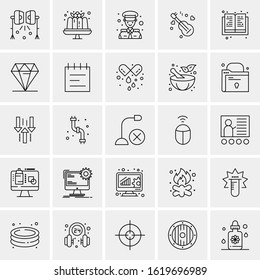 25 Universal Icons Vector illustration