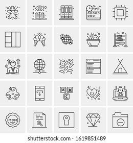 25 Universal Icons Vector illustration