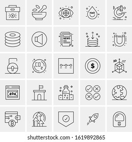 25 Universal Icons Vector illustration