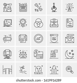 25 Universal Icons Vector illustration