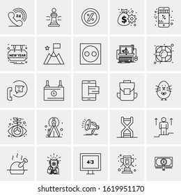 25 Universal Icons Vector illustration