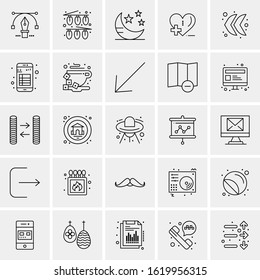 25 Universal Icons Vector illustration  Creative Beauitful Icon Illustration to use in Print and Web Related project.