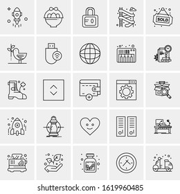 25 Universal Icons Vector illustration  Creative Beauitful Icon Illustration to use in Print and Web Related project.