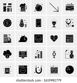 25 Universal Icons Vector illustration  Creative Beauitful Icon Illustration to use in Print and Web Related project.
